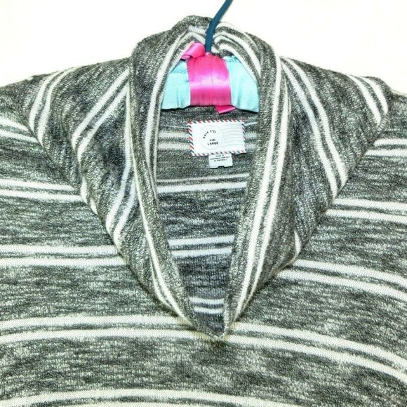 Anthropologie Postcard Pullover Tunic Grey Striped - Picture 5 of 8